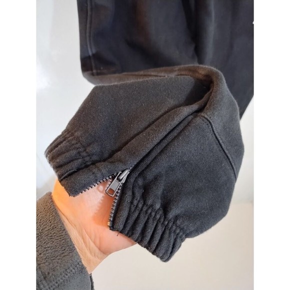 Champion Men Small Black Jogger Pants Sweatpants Snap Pockets Zipper Leg - Picture 6 of 12